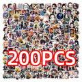 100/200pcs Cartoon Anime Demon Slayer Stickers for Laptop Suitcase Skateboard Guitar Phone Cartoon Sticker Kid Gift Toys