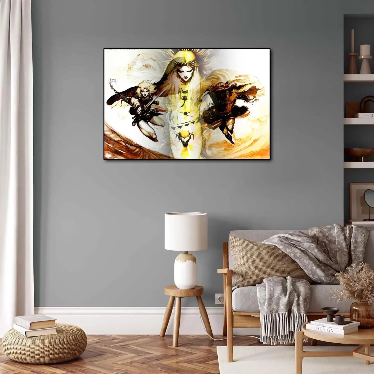 Yoshitaka Amano Final Fantasy Anime Video Game Canvas Art Poster and Wall Art Picture Print Modern Family bedroom Decor Posters