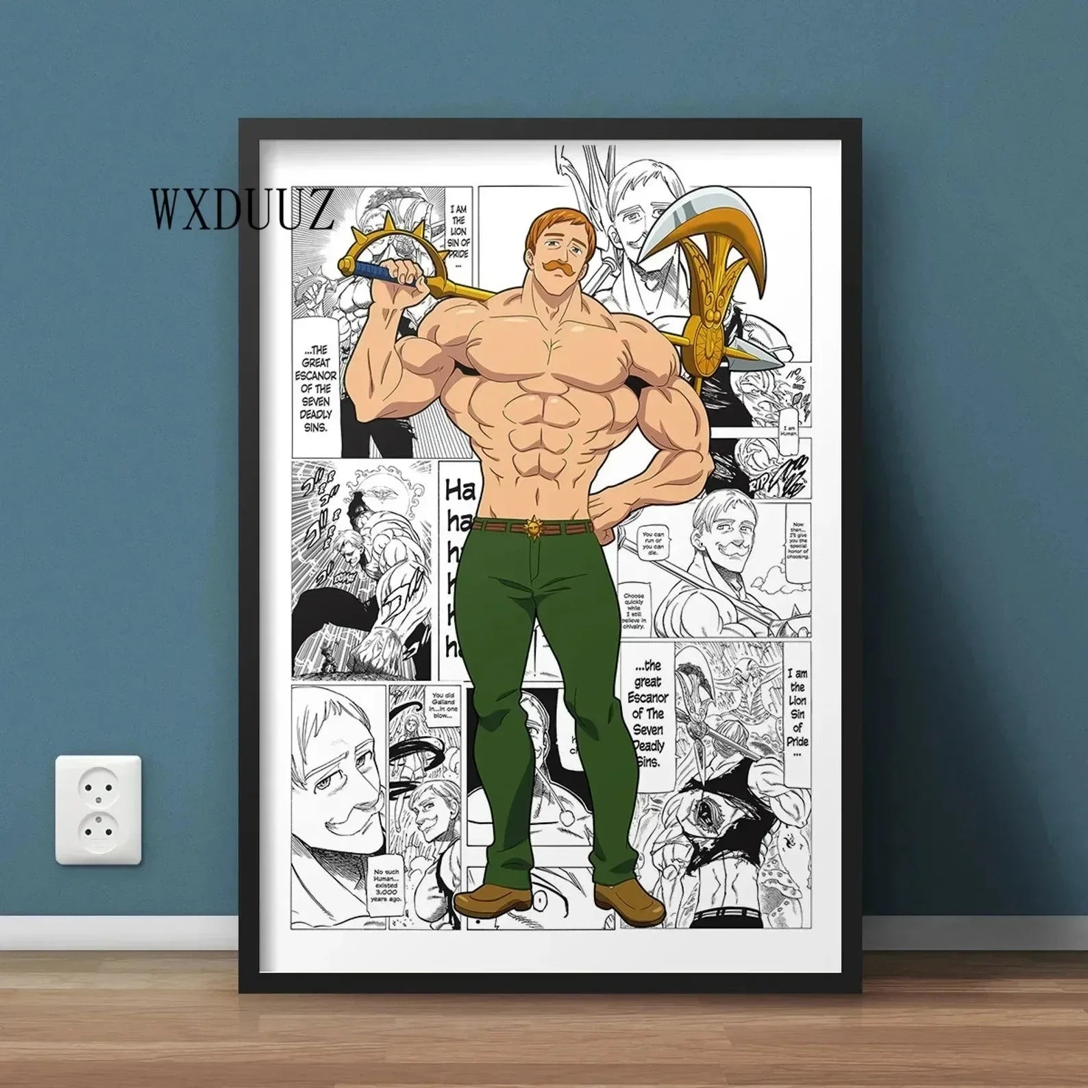 Japan Anime Figure The Seven Deadly Sins Poster Black and White Vintage Ban/King Canvas Print Wall Art Home Kawaii Room Decor
