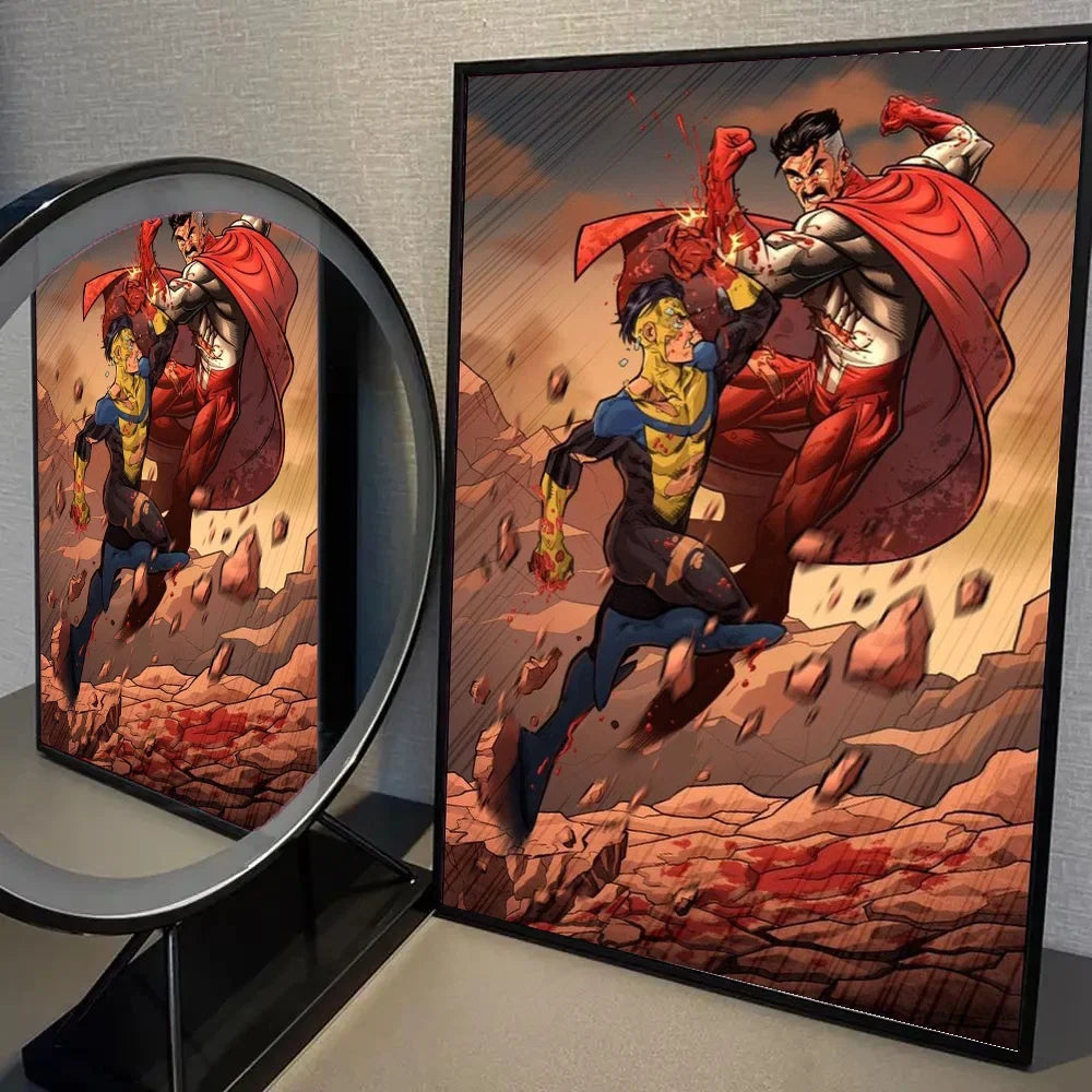Super-Man Us Anime I-Invincible Poster HD Posters Home Room Bar Cafe Decor Art Wall Painting Picture