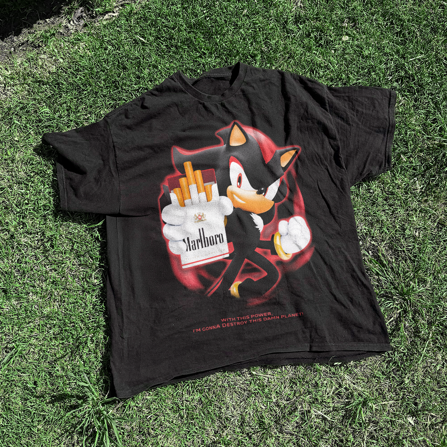 Shadow 'Marlboro Power' Vintage Black Tee