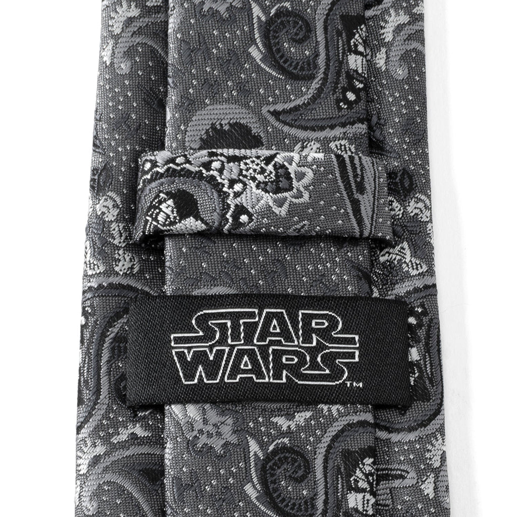Star Wars Darth Vader Gray Paisley Tie