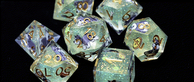 Kickstarter Dice – Canine Legends Schnauzer Resin DND Dice Set