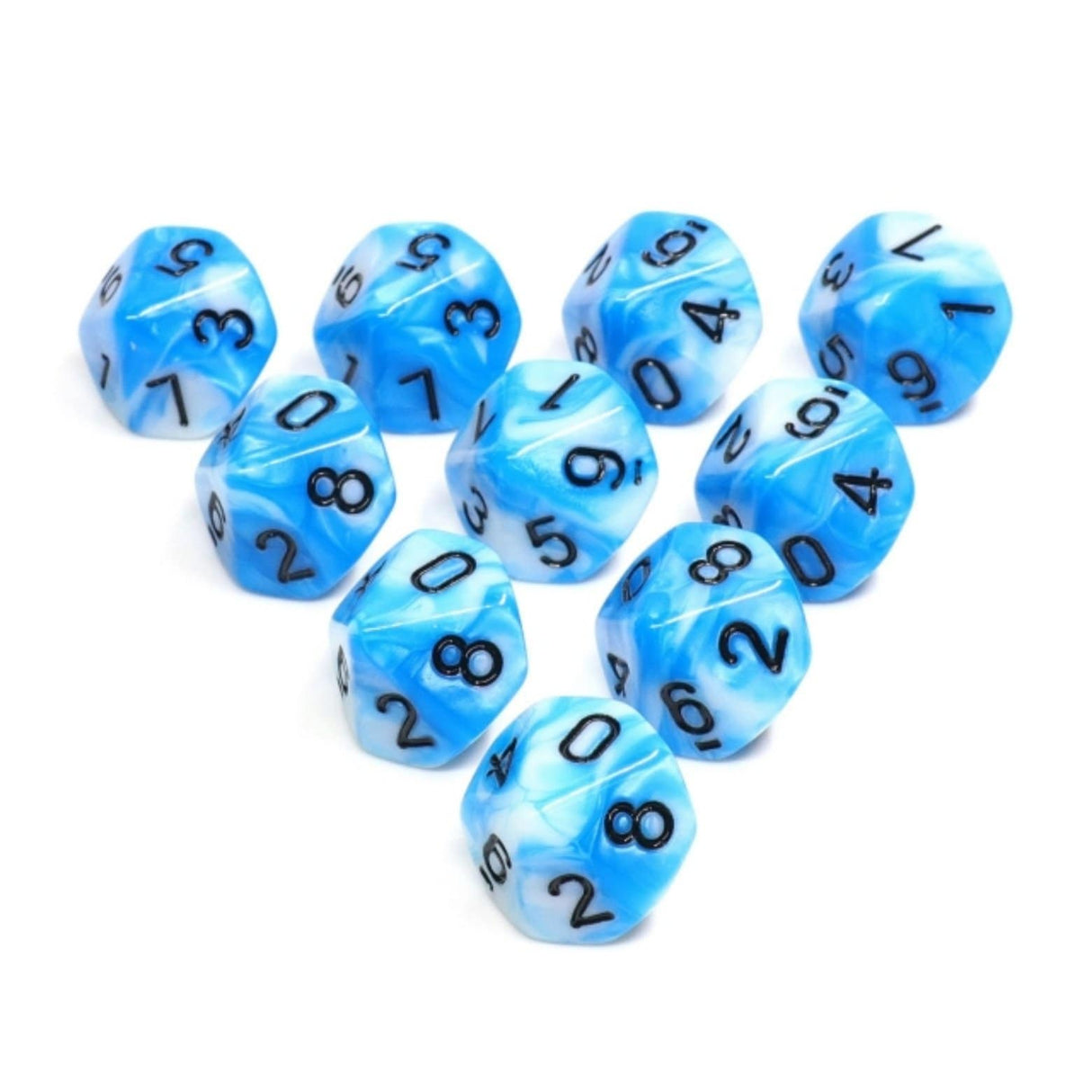 10 piece D10s - Cumulus Cloud