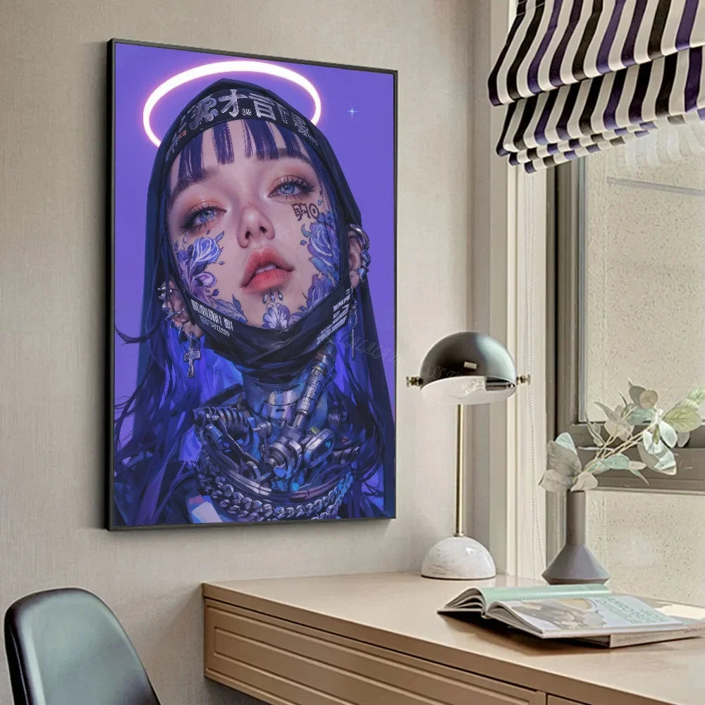 A-Anime Nun Poster HD Posters Home Room Bar Cafe Decor Art Wall Painting Picture