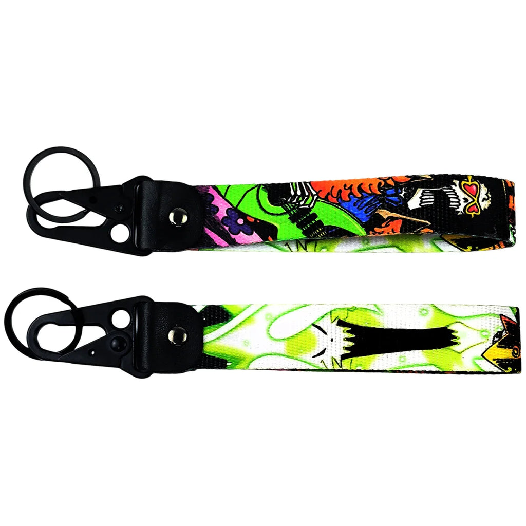 One Piece Keychain Lanyards, Anime Manga Badge Holder Pendant Portable Key Lanyard Accessories