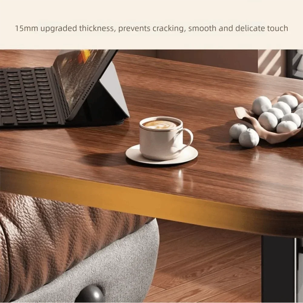 Foldable Sofa Edge Table Adjustable Height C-Shaped Mobile Storage Desk Flip Desktop Easy Installation Movable Tea Table Rack