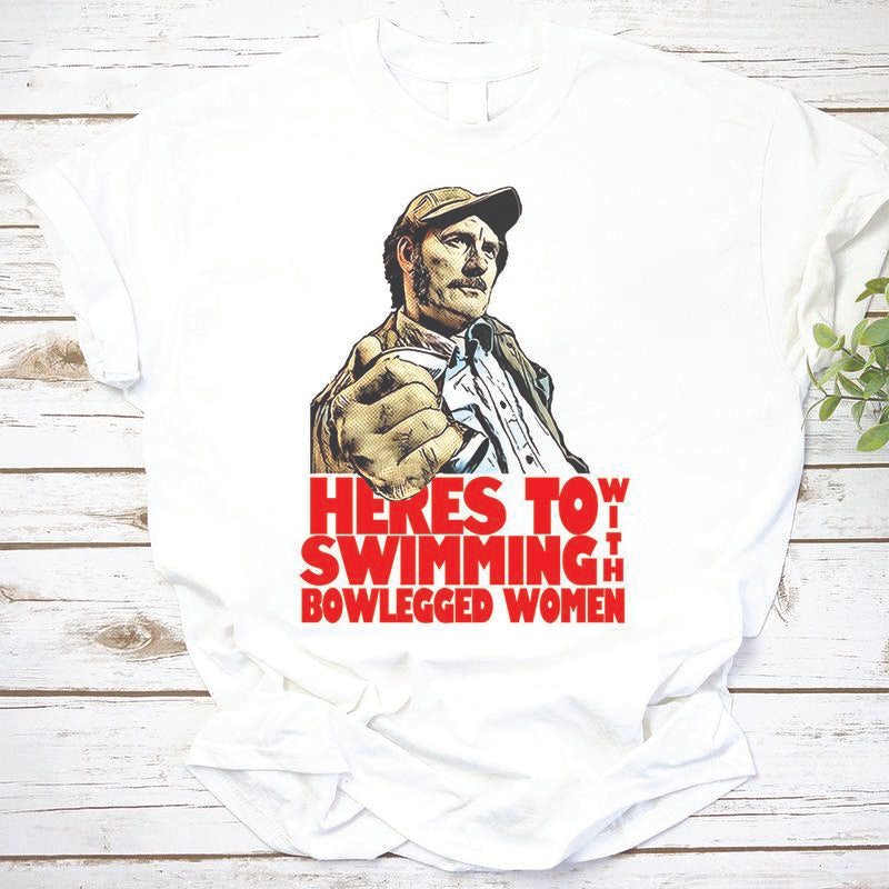 Shark Hunter Vintage T-Shirt – Inspired by Classic Sea Movie Character, Retro Ocean Adventure Tee for Men & Fans
