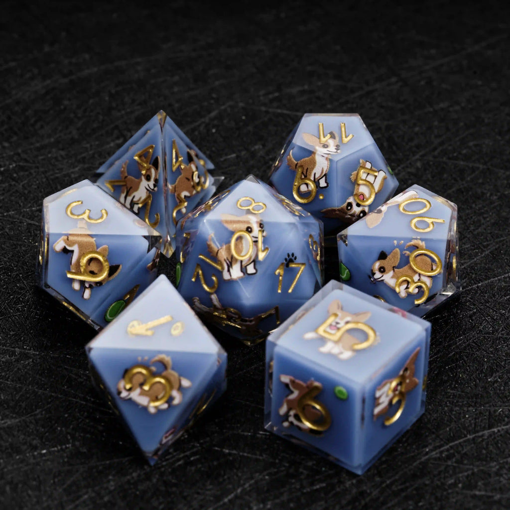 Kickstarter Dice – Canine Legends Chihuahua Resin DND Dice Set