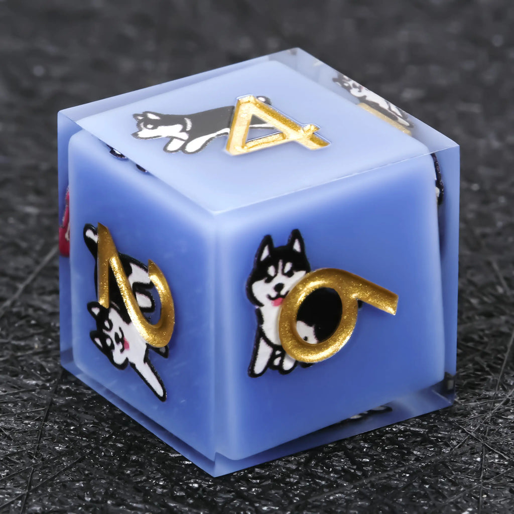 Kickstarter Dice – Canine Legends Husky Resin DND Dice Set | Adventure Dice