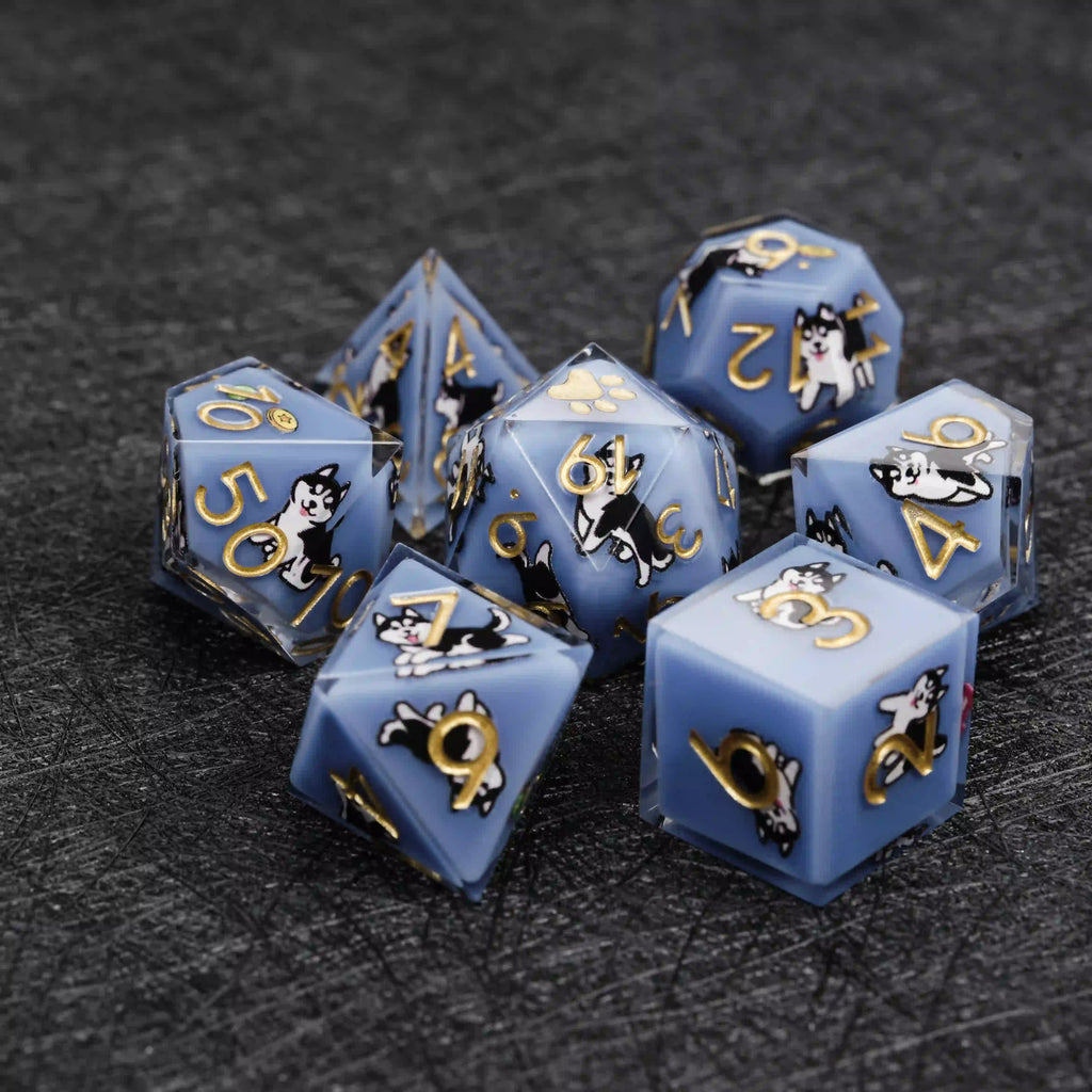 Kickstarter Dice – Canine Legends Husky Resin DND Dice Set | Adventure Dice