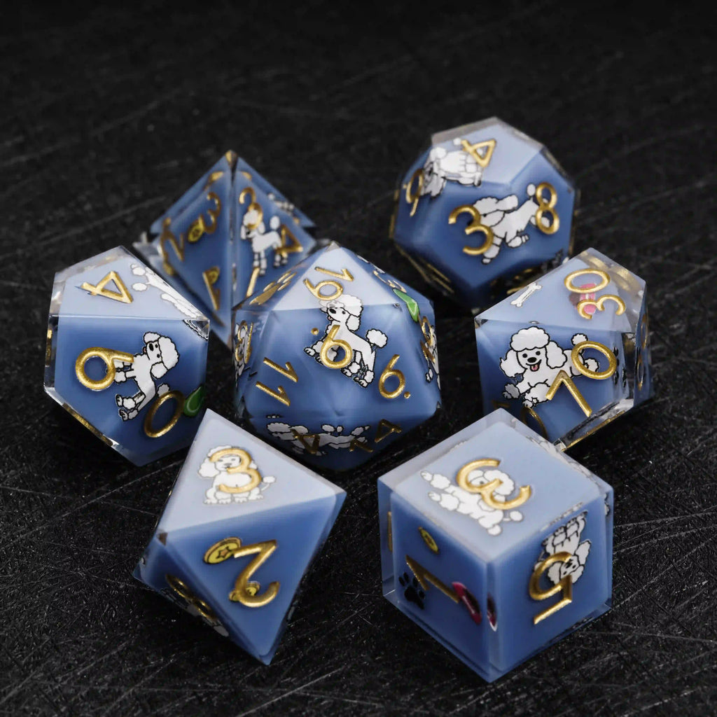 Kickstarter Dice – Canine Legends Poodle Resin DND Dice Set | Guardian Dice