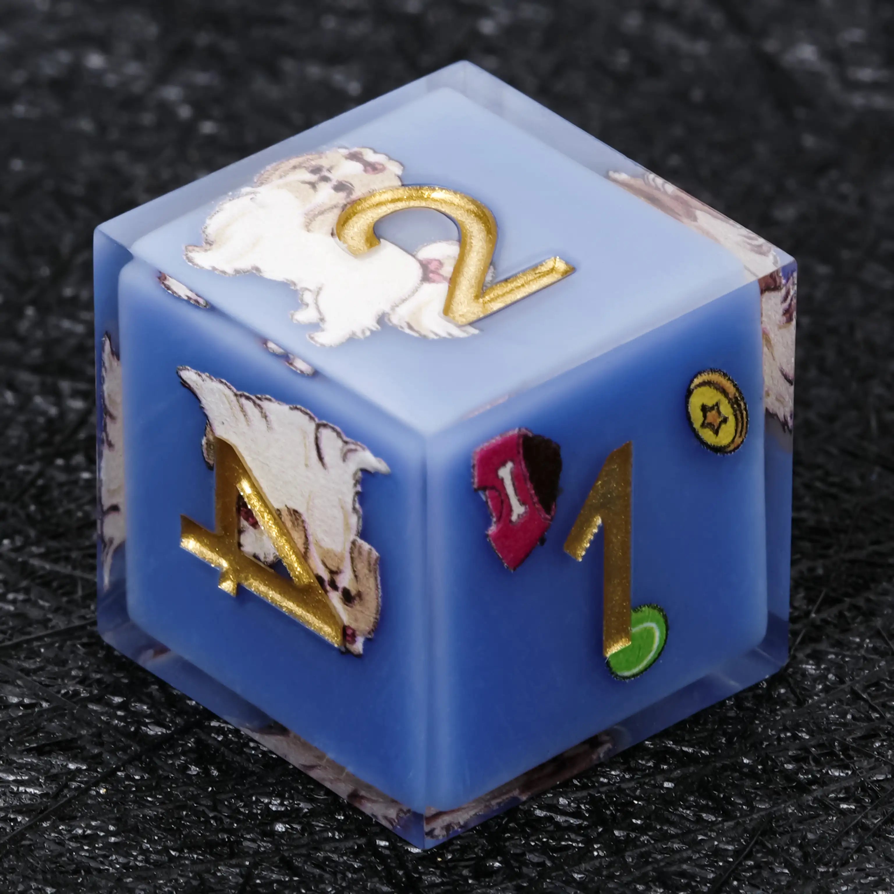 Kickstarter Dice – Canine Legends Shih Tzu Resin DND Dice Set