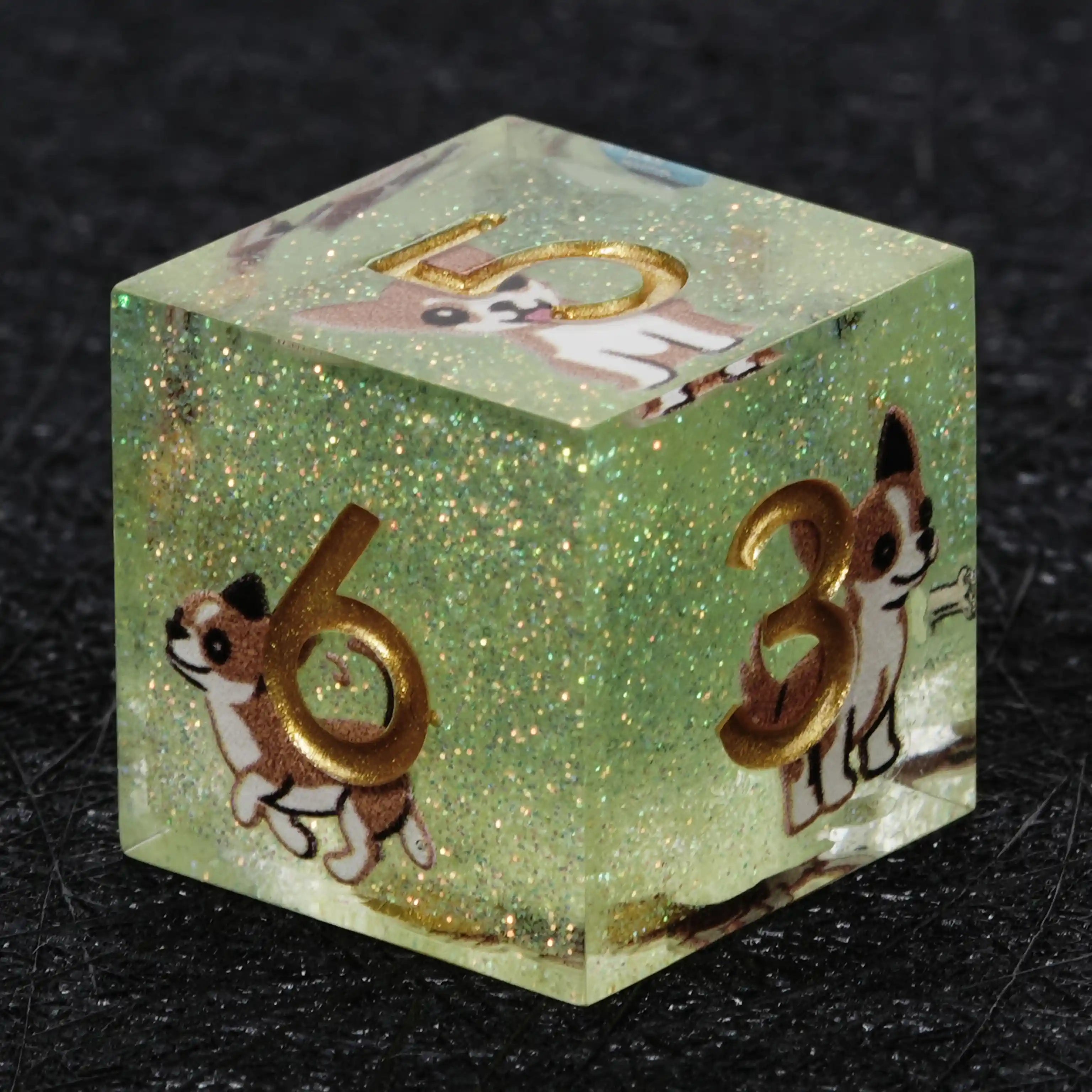 Kickstarter Dice – Canine Legends Chihuahua Resin DND Dice Set