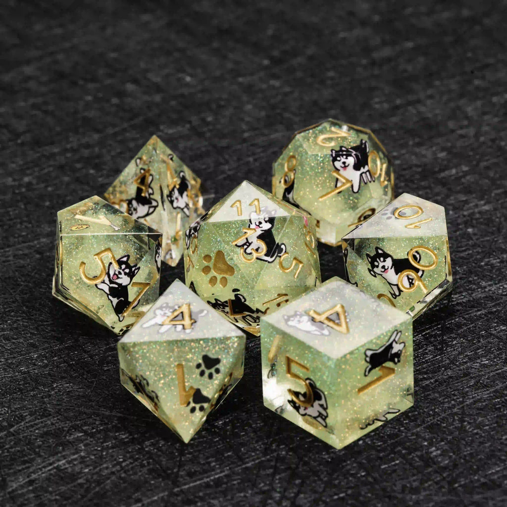 Kickstarter Dice – Canine Legends Husky Resin DND Dice Set | Adventure Dice