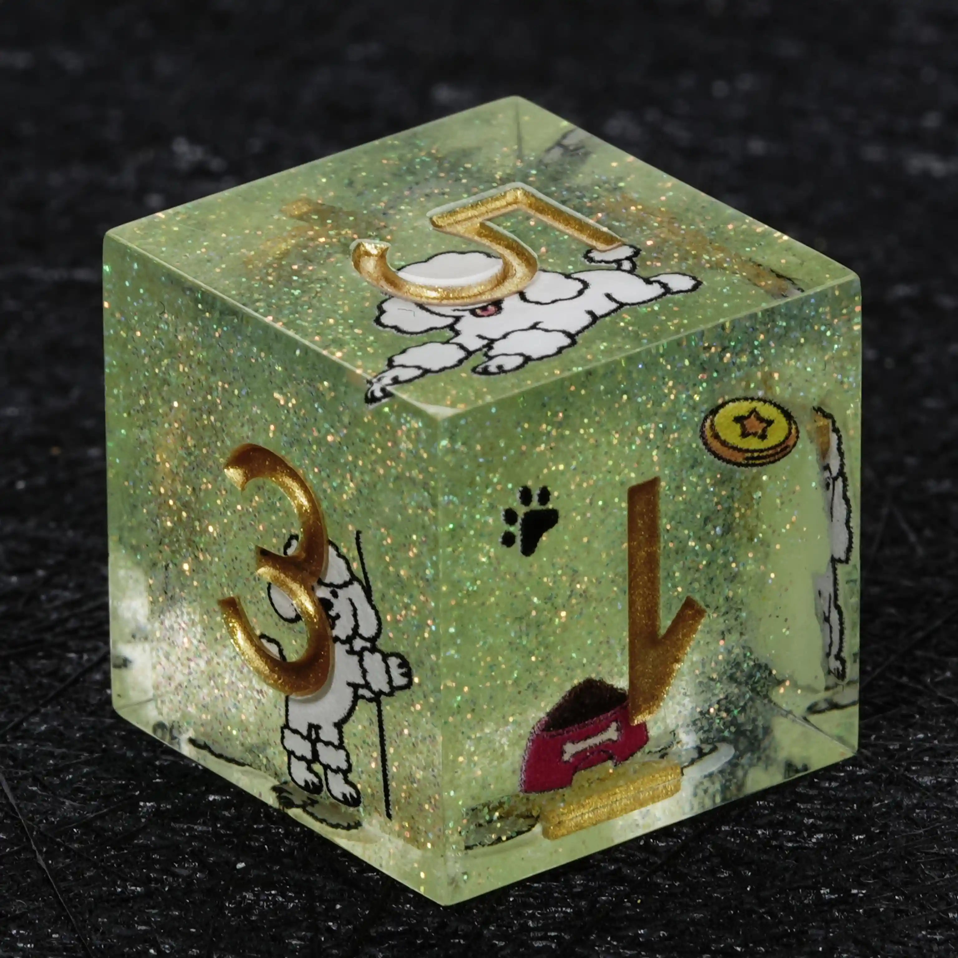 Kickstarter Dice – Canine Legends Poodle Resin DND Dice Set | Guardian Dice