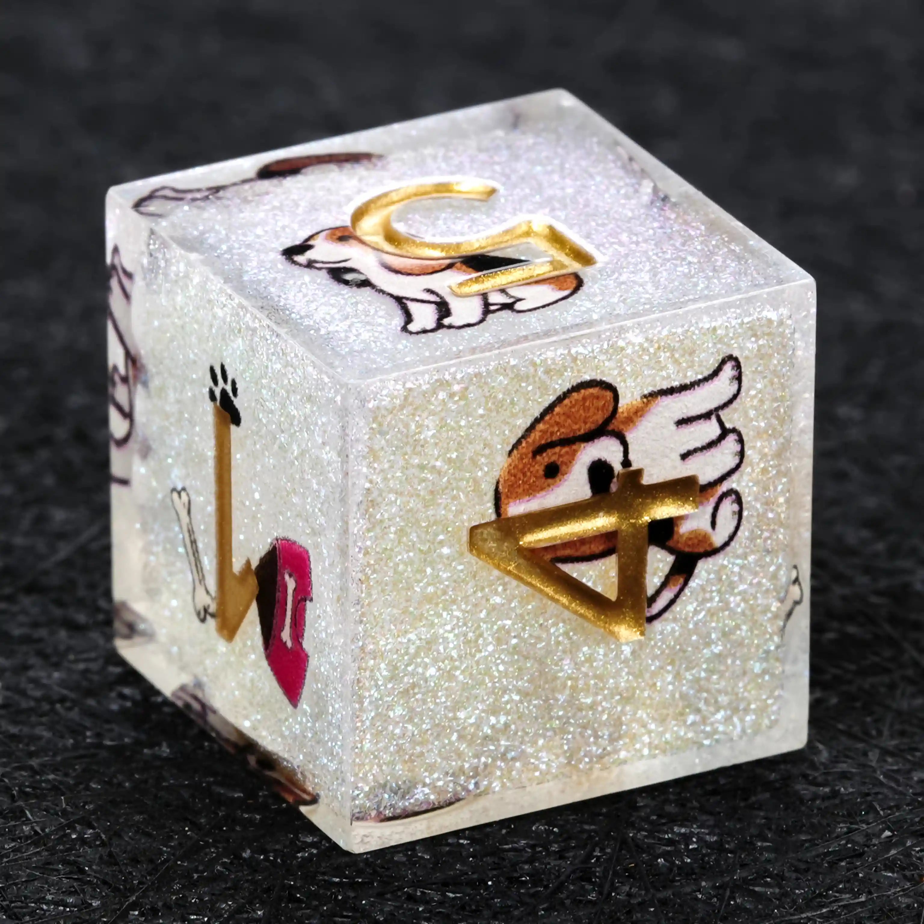 Kickstarter Dice – Canine Legends Beagle Resin DND Dice Set | Curious Guardian Dice for RPG Collectors
