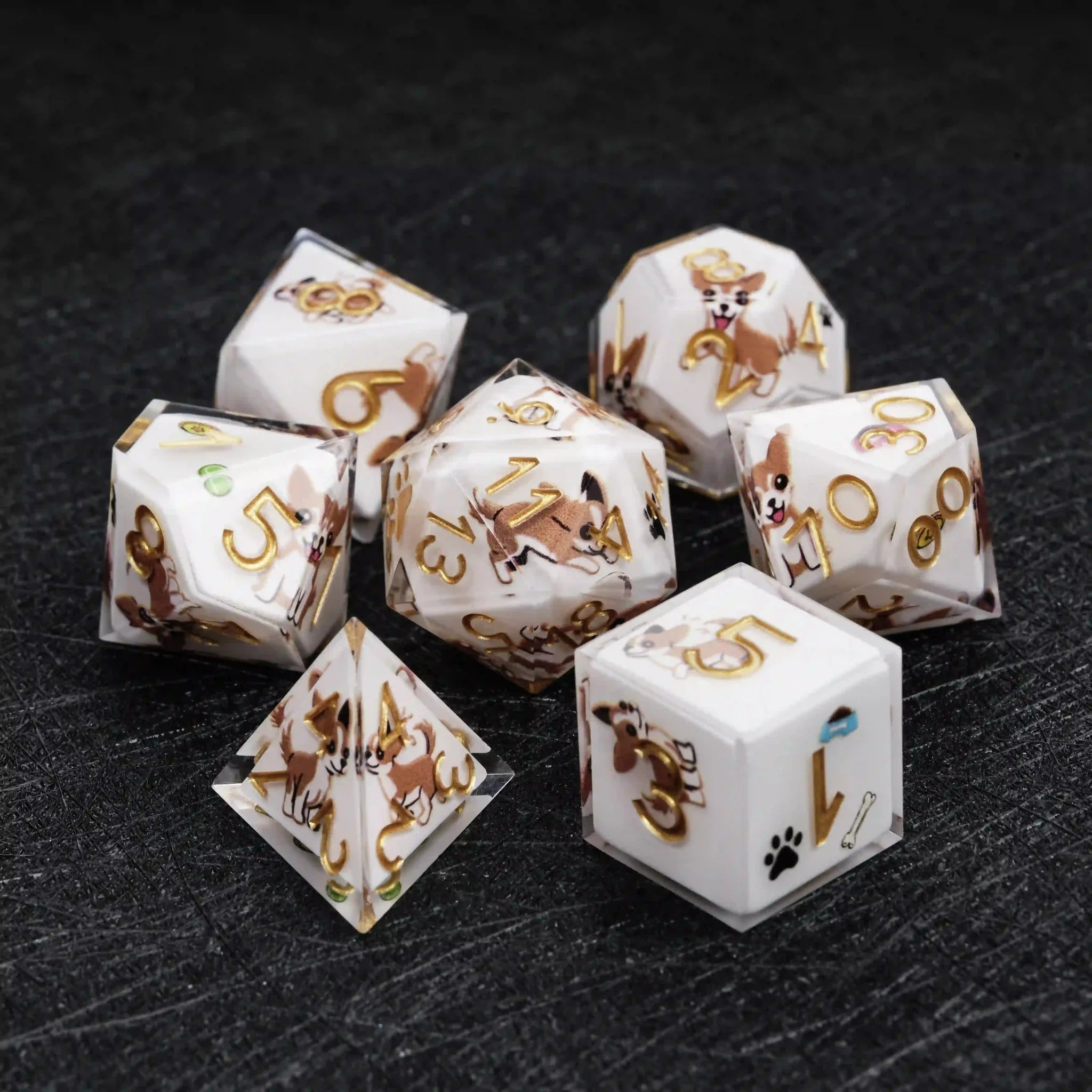 Kickstarter Dice – Canine Legends Chihuahua Resin DND Dice Set