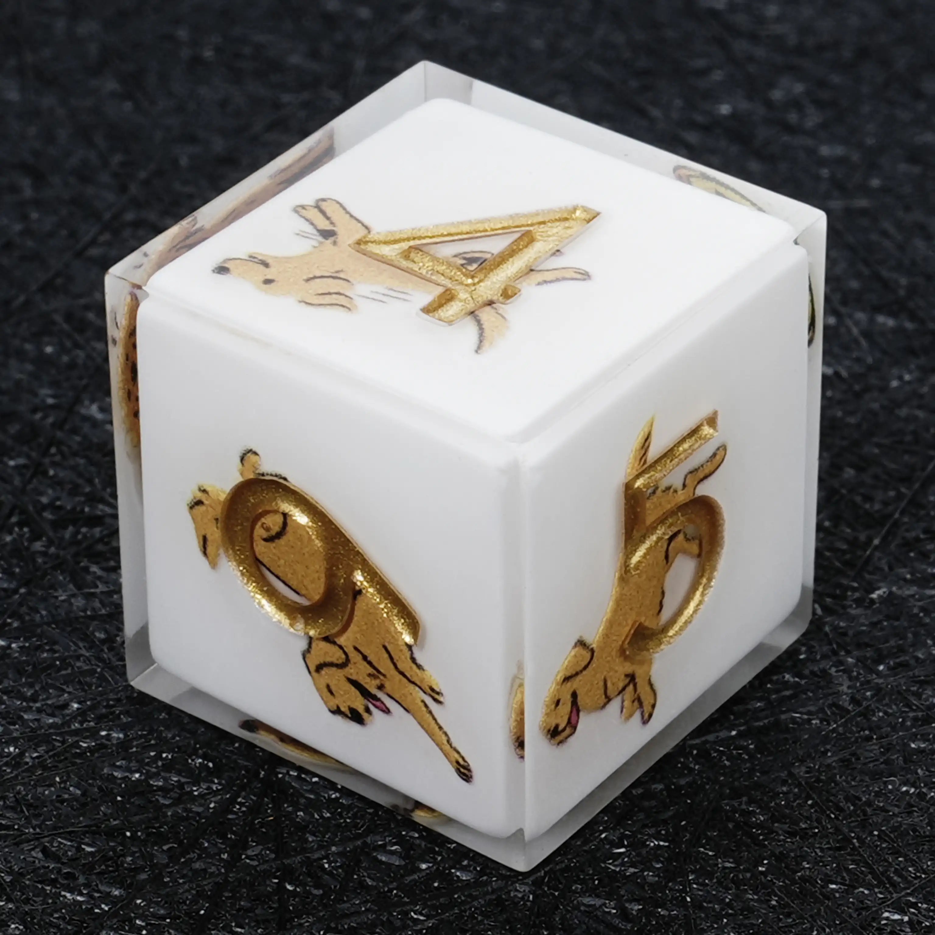 Kickstarter Dice – Canine Legends Golden Retriever Resin RPG Dice Set | Loyal Guardian Dice of Fortune