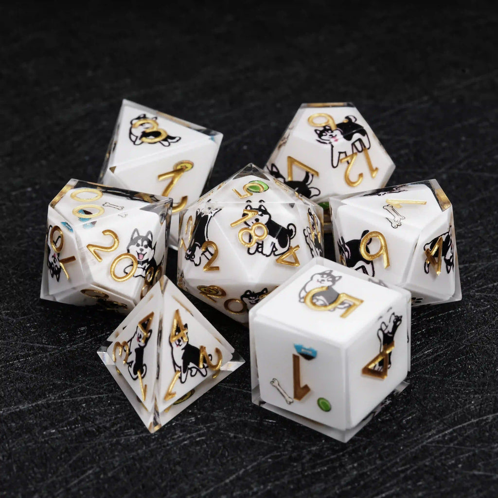 Kickstarter Dice – Canine Legends Husky Resin DND Dice Set | Adventure Dice