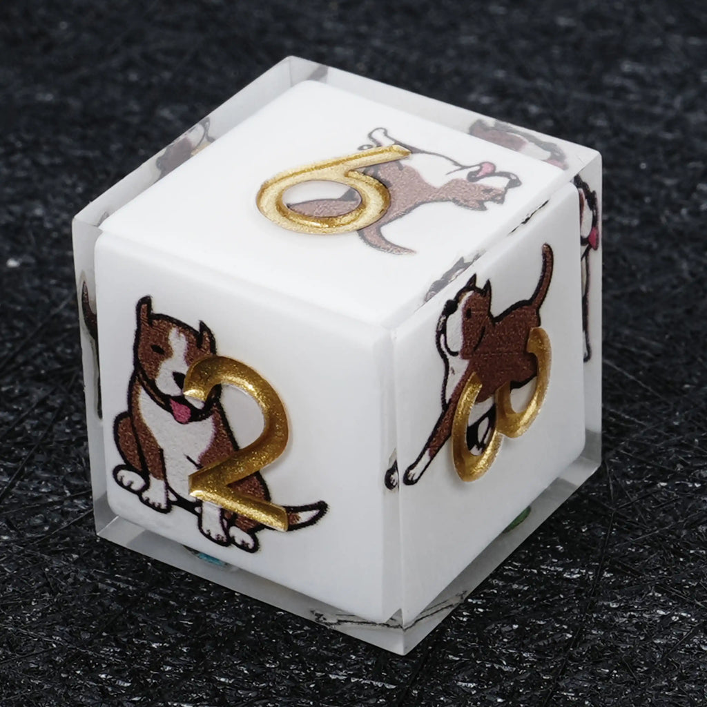 Kickstarter Dice – Canine Legends American Pitbull Resin DND Dice Set Guardian Roleplaying Dice