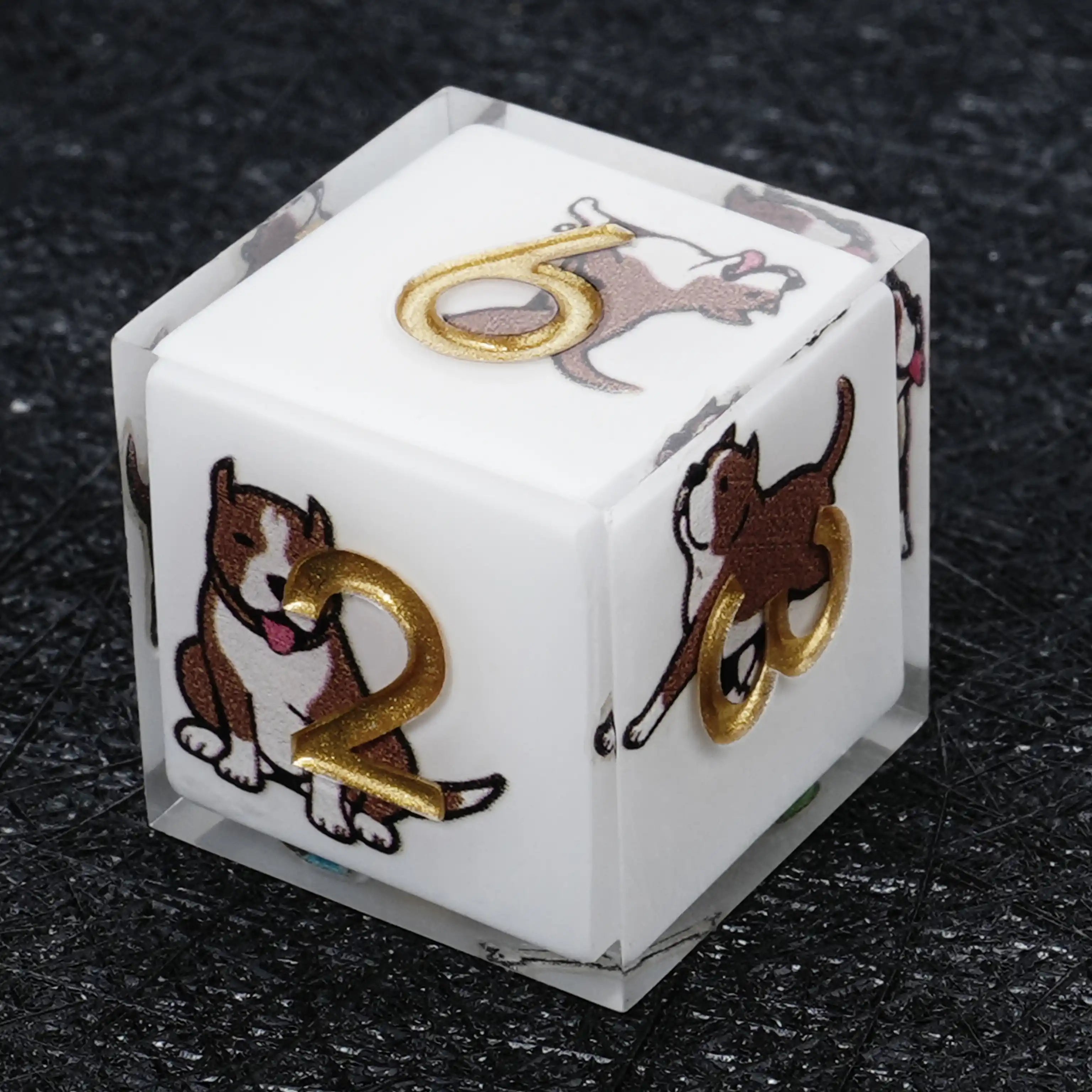 Kickstarter Dice – Canine Legends American Pitbull Resin DND Dice Set Guardian Roleplaying Dice
