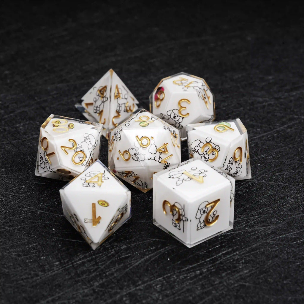 Kickstarter Dice – Canine Legends Poodle Resin DND Dice Set | Guardian Dice