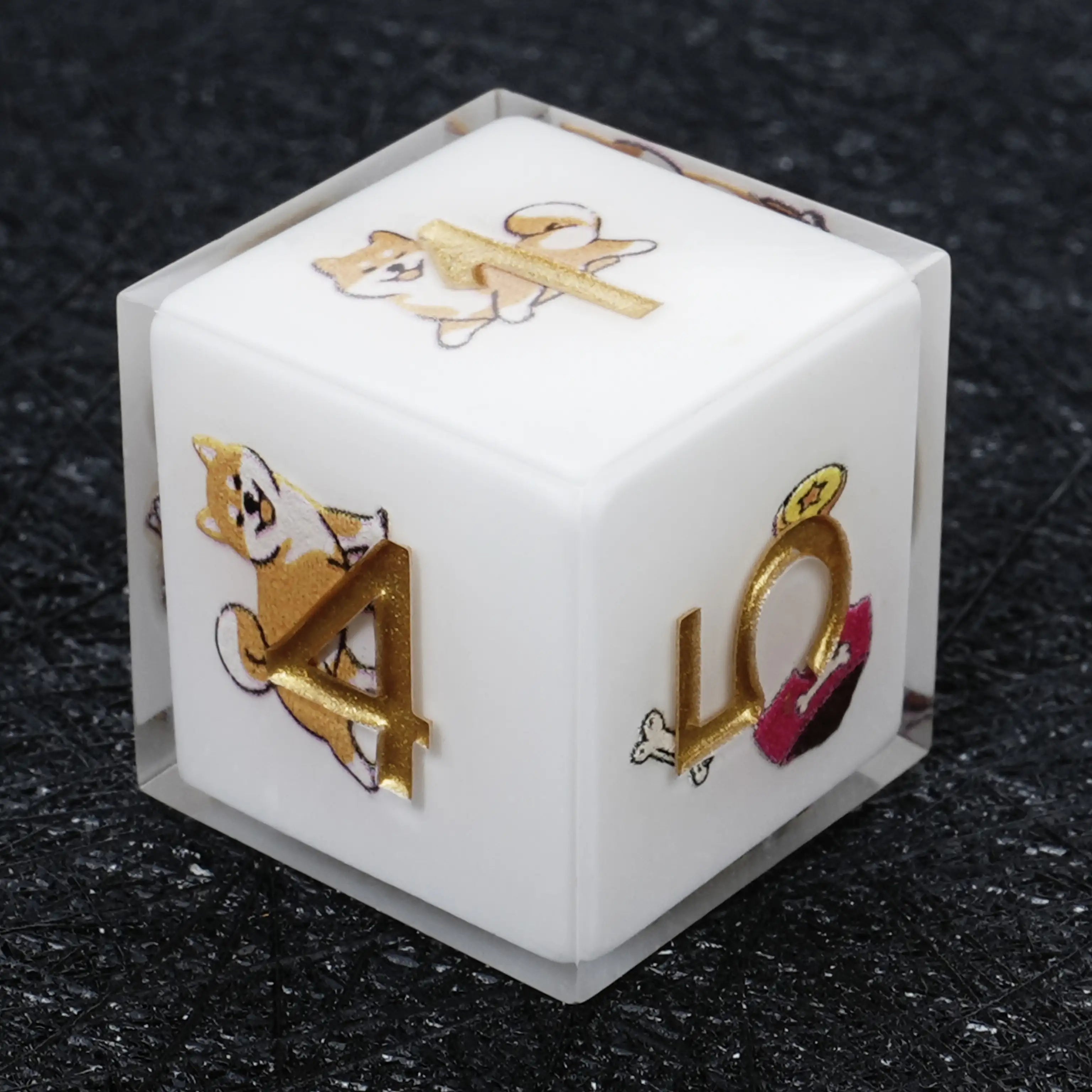 Kickstarter Dice – Canine Legends Shiba Inu Resin DND Dice Set | Lucky Guardian RPG Dice for Dog Lovers