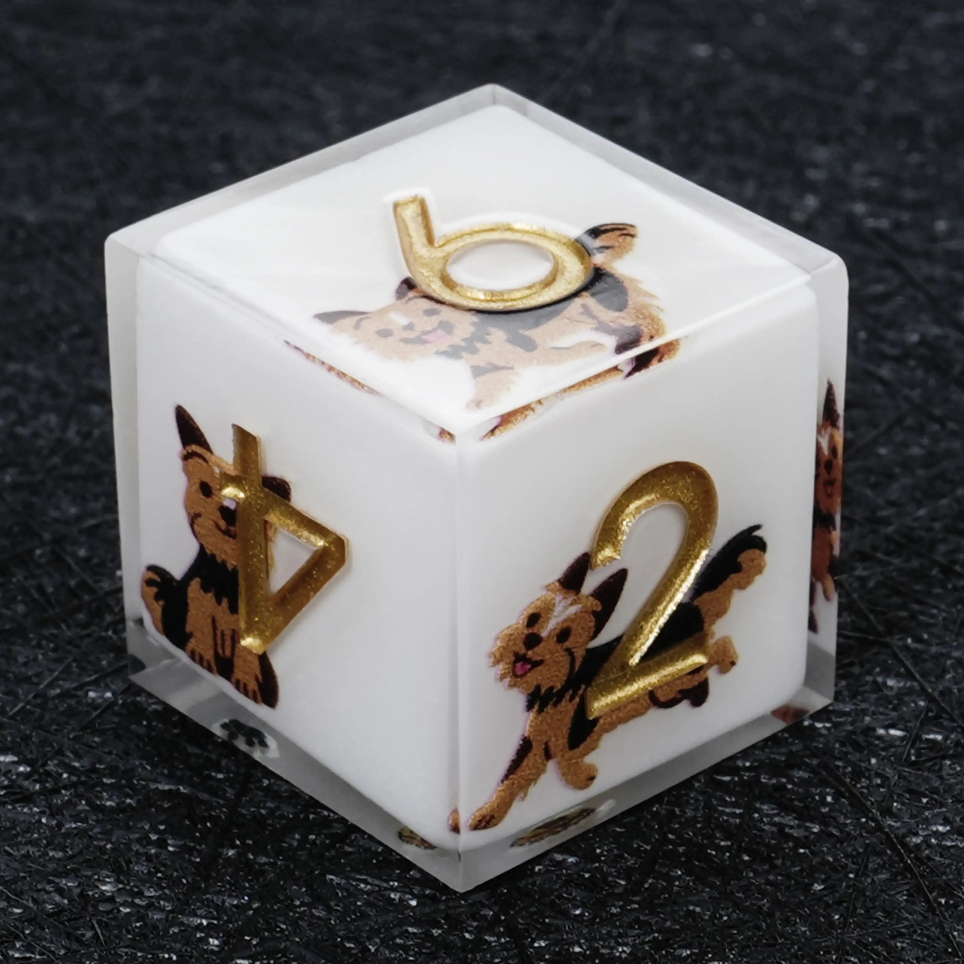 Kickstarter Dice – Canine Legends Yorkie Resin DND Dice Set