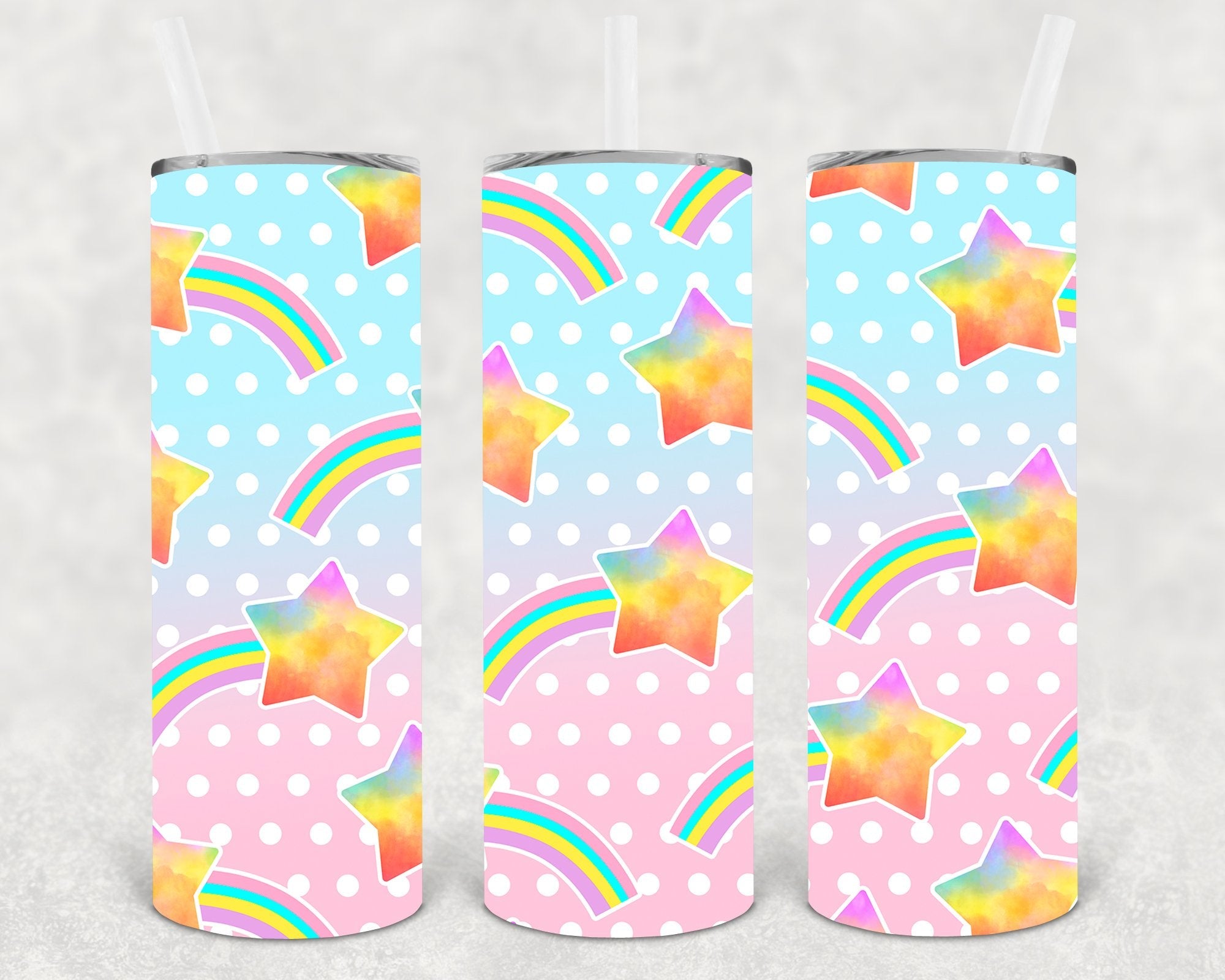 Shooting Stars 20 oz Skinny Tumbler