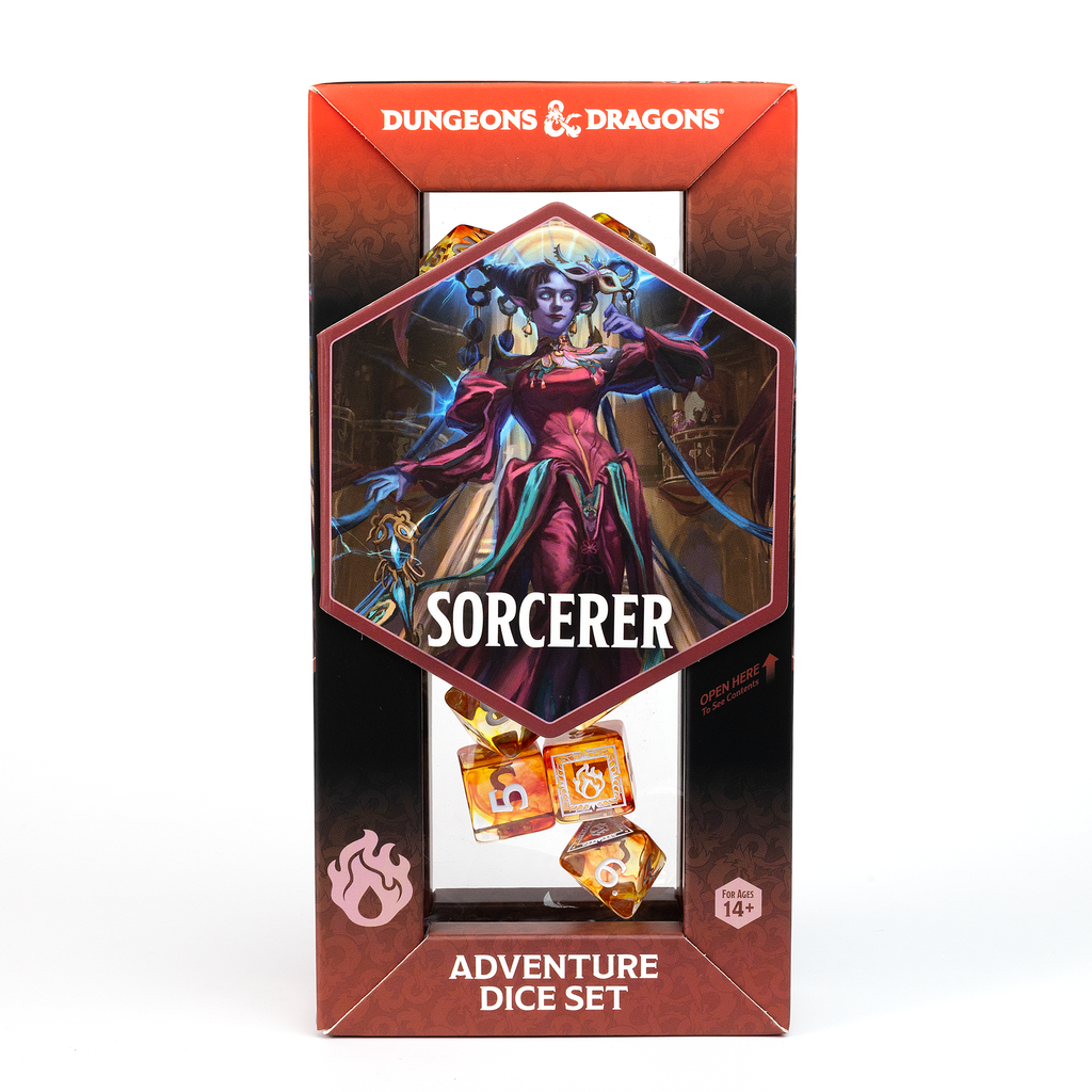D&D Adventure Dice Set - Sorcerer Edition | Orange 16pc Collection