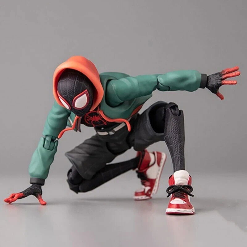 Spiderman Miles Morales Figure, Marvel Spider-Man Spider Verse Figurine 5 in