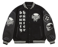 Supreme Bounty Hunter Black Wool And Leather Varsity Jacket – Recreated Edition