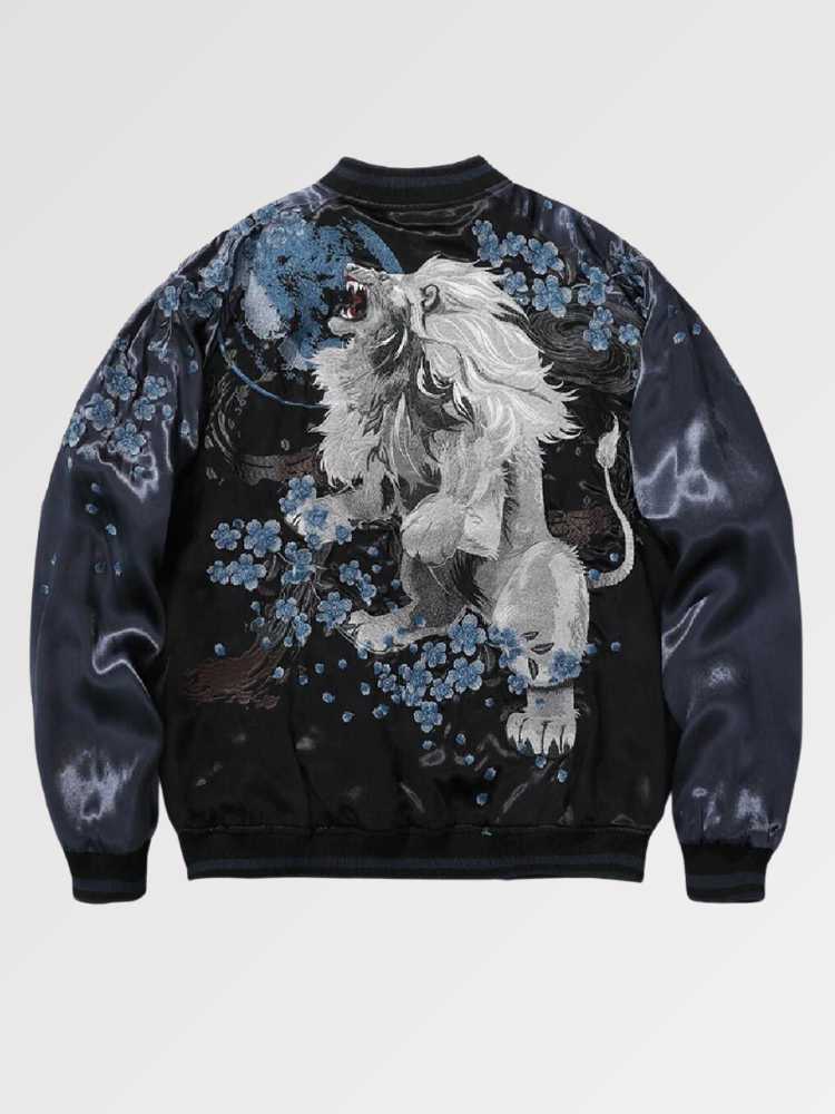 Japanese Sukajan Embroidered Lion - Sublimation Jacket (Recreated Edition)