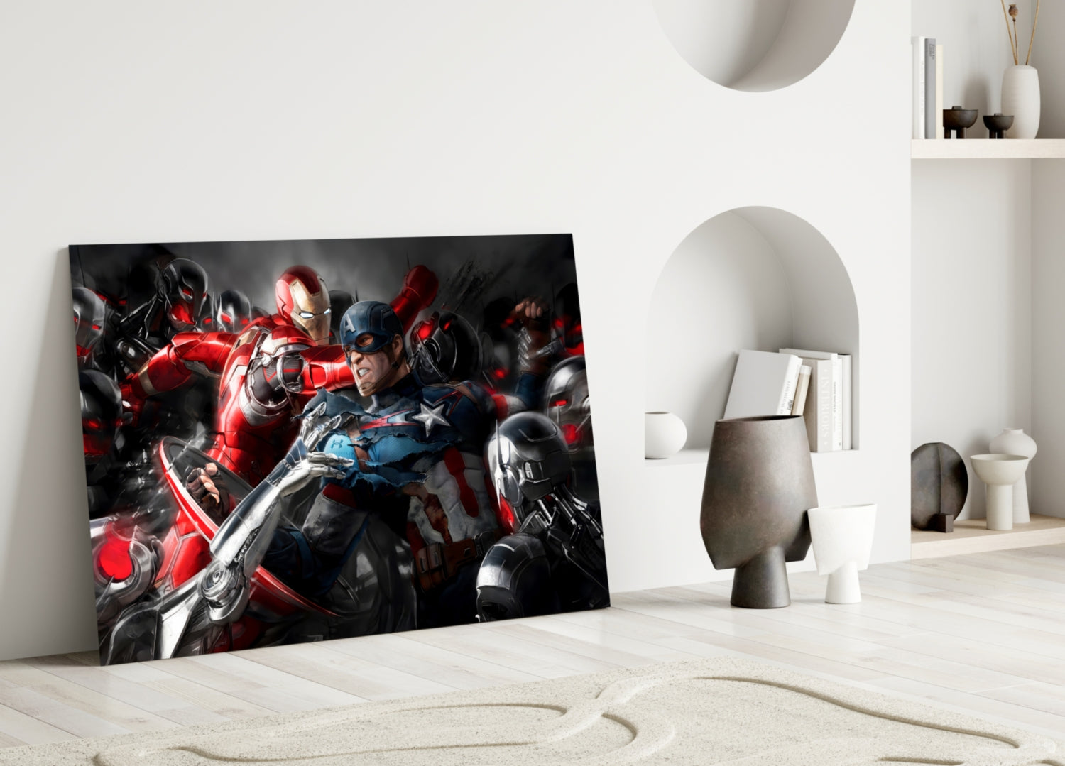 Avengers War Glass Wall Art || Designer Collection