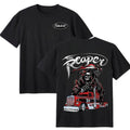 "The Reaper" Peterbilt Truck Shirt – 2-Sided Red Skull Rig Tee