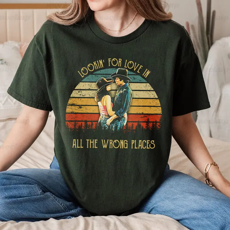 Urban Cowboy "Looking for Love" T-Shirt – Retro 80s Bud & Sissy Movie Tee