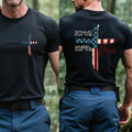 VIBEZONE Christ Flag The Cross FAITH 2-Sided T-Shirt