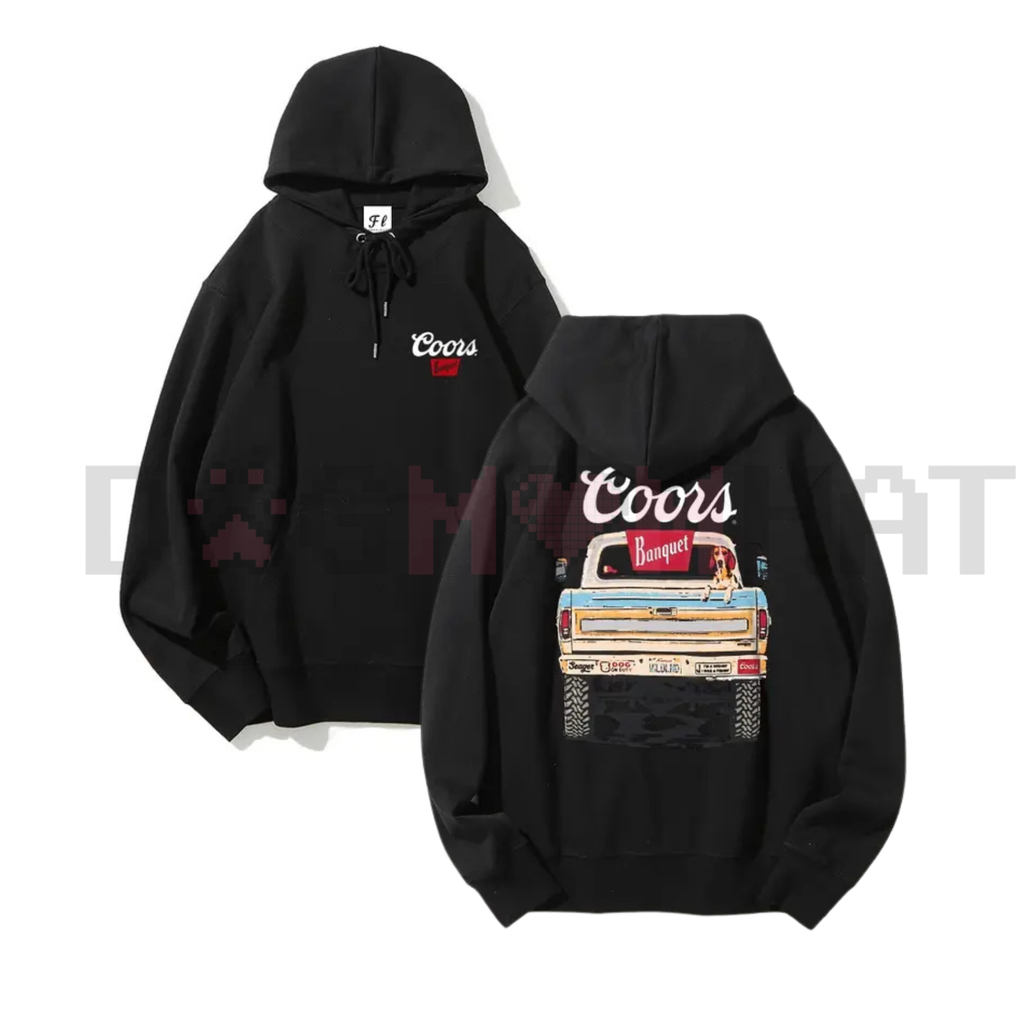 Vintage Coors Banquet Truck Hoodie – Cozy Fall Essential Beer Fan Country Pullover