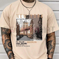 Vintage Photo Style Graphic Print Casual Tee – Retro Aesthetic Top