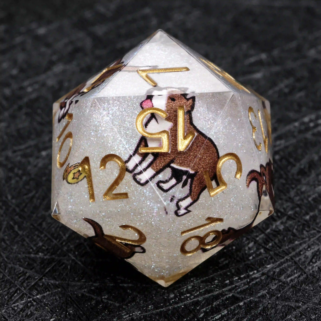 Kickstarter Dice – Canine Legends American Pitbull Resin DND Dice Set Guardian Roleplaying Dice