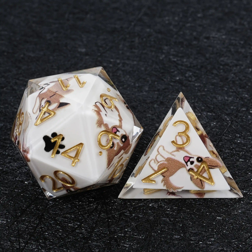 Kickstarter Dice – Canine Legends Chihuahua Resin DND Dice Set