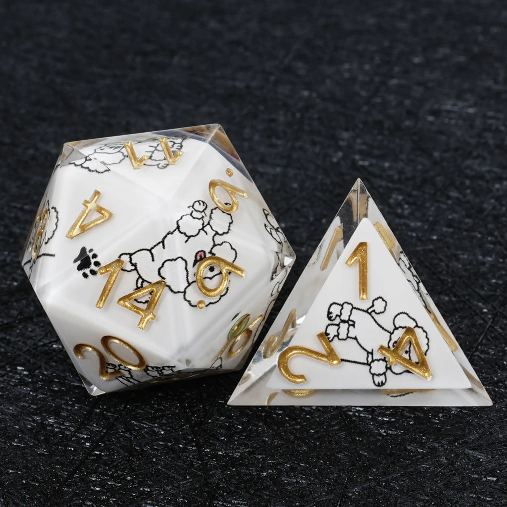 Kickstarter Dice – Canine Legends Poodle Resin DND Dice Set | Guardian Dice
