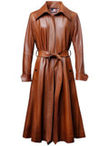 Women’s Tan Brown Leather Coat – Stylish and Sophisticated