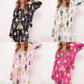 Women's Nutcracker Ballet Print Satin Pajama Set