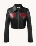 WWE Raw 2025 Gionna Daddio Red Hearts Leather Jacket — Product Description