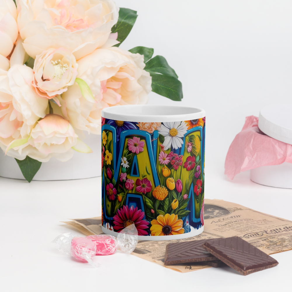 Mama Floral - White Mug