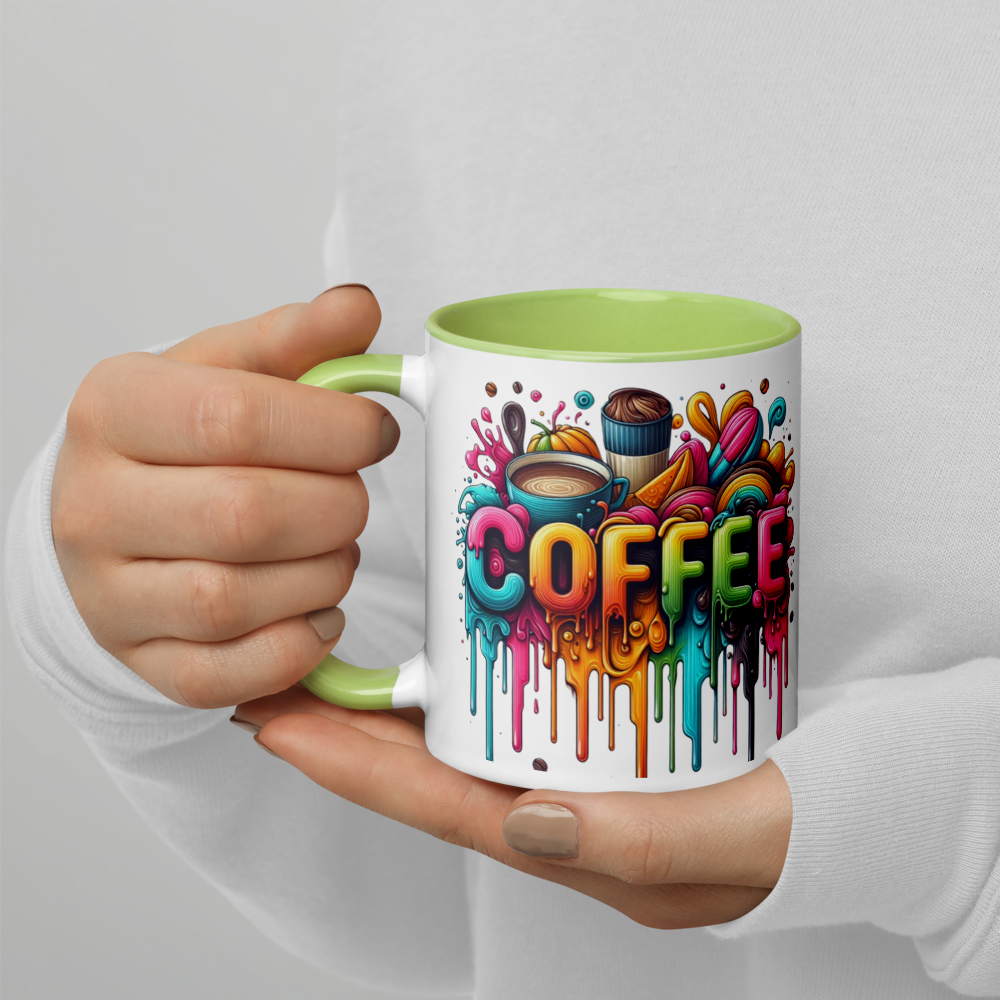 Coffee (Dripping Colors) - Colored Mug