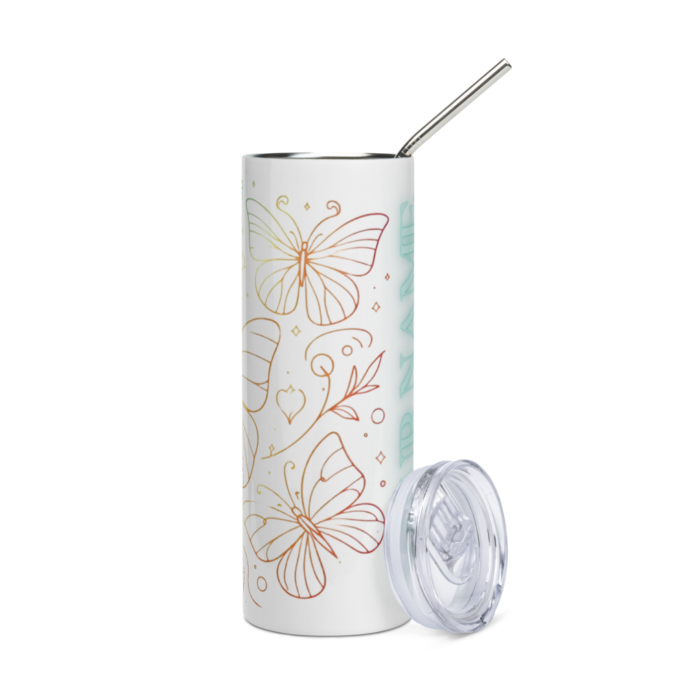 Personalized Butterfly Tumbler