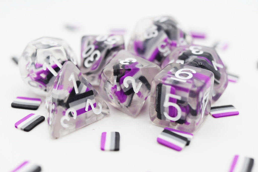 Foam Brain Games Pride Flag RPG Dice Set